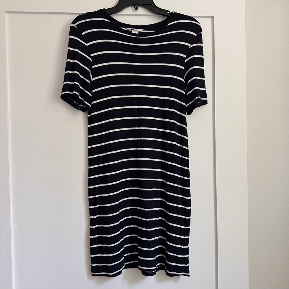 H&M Basic Tee Dress - Navy Blue - Size S